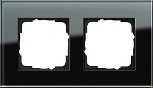 Gira Rahmen 021205 2fach Esprit Glas schwarz