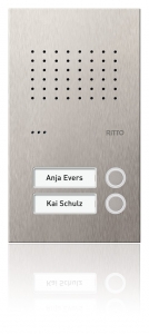 Komplettset Acero pur Edelstahl-Türstation mit Wohntelefon für 2 Teilnehmer 1818225