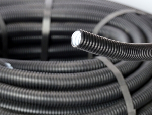 UNI Rohrsysteme Kabelschutzrohr EFY DN25| flexibel |schwarz | 100m 