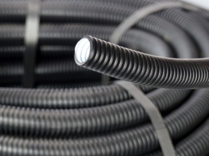 UNI Rohrsysteme Kabelschutzrohr EFY DN50| flexibel |schwarz | 25m 