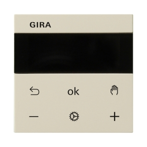 GIRA System 3000 Raumtemperaturregler BT Cremeweiß glänzend 539401