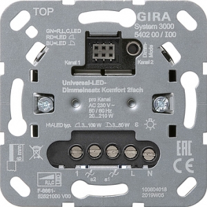 Gira LED-Dimmeinsatz 540200 S3000 Komfort 2f