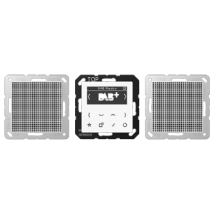 Jung  DABA2WW Set Stereo Smart Radio DAB+ Weiß mit 2 Lautsprechern