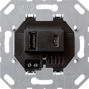 Gira 027603 Abdeckung TAE+Stereo+USB System 55 reinweiß