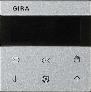 GIRA Jalousie- und Schaltuhr Display System 55 F alu