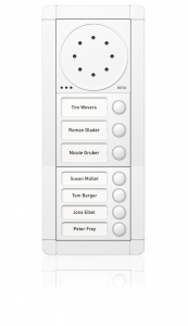 Komplettset Weiße Portier Modul-Türstation mit Wohntelefon für 7 Teilnehmer