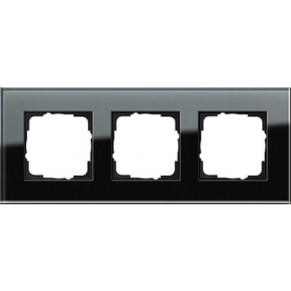 Gira Rahmen 021305 3fach Esprit Glas schwarz