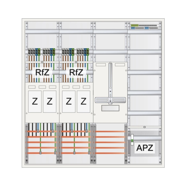 ABN Stromzählerschrank 4 eHZ Zählerplätze | TSG | Verteilerfeld mit APZ 
