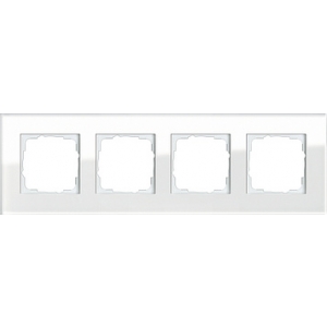 Gira Rahmen 021412 4fach Esprit Glas weiß