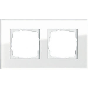 Gira Rahmen 021212 2fach Esprit Glas weiß
