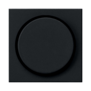 Gira Abdeckung mit Knopf Dimmer+Potentiometer System 55 schwarz matt