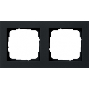 Gira Rahmen 021209 2fach E2 Schwarz matt