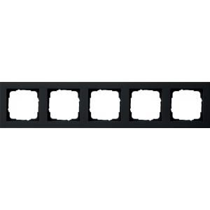 Gira Rahmen 021509 5fach E2 Schwarz matt