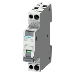 Siemens FI/LS-Schalter 1P+N 6kA Typ F 30mA B16 5SV1316-3KK16